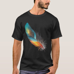 Native American Indian Feather Colourful Feather T-Shirt