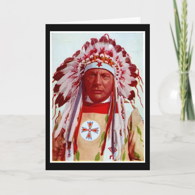 Native American Indian Greeting  Card (Front)