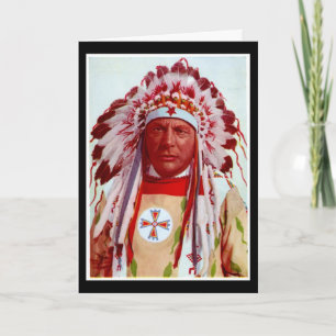 Native American Indian Greeting  Card