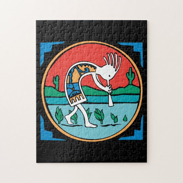 Native American Indian Kokopelli Jigsaw Puzzle (Vertical)