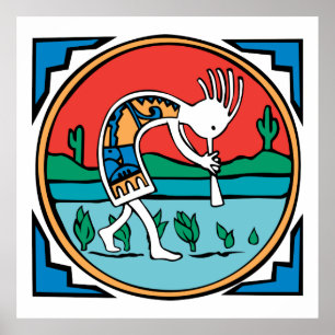 Native American Indian Kokopelli Poster
