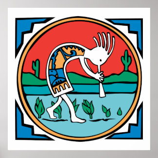 Native American Indian Kokopelli Poster
