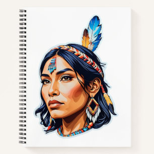 Native American Indian Lady Notebook