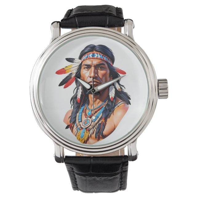 Native American Indian Man Watch (Front)