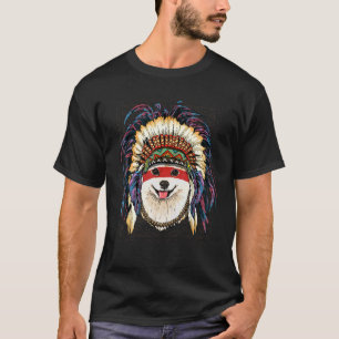 Native American Indian Pomeranian Dog Indigenous P T-Shirt