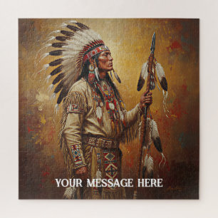 Native American Indian Portait Classics Jigsaw Puzzle