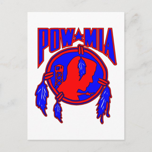 Native American Indian POW-MIA Postcard (Front)
