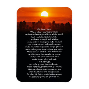 Native American Indian Prayer Magnet