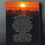 Native American Indian Prayer Plaque<br><div class="desc">Oh Great Eagle, King of the sky Lift our spirit up and carry us high Wings of strength that float along Take away the weak and make us strong. Make us Strong. Strong. Oh, Great Spirit Whose voice I hear in the winds, And whose breath gives life to all the...</div>