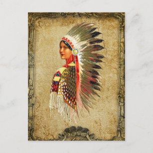 Native American Indian Princess Postcard