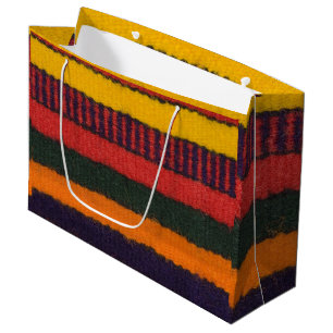 Native American Indian rainbow colour Large Gift Bag