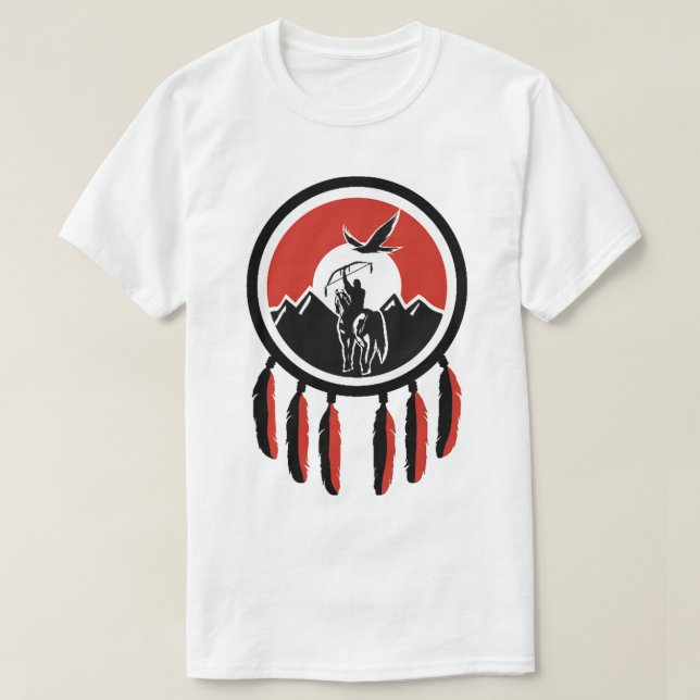 Native American Indian Shield T-shirt (Design Front)