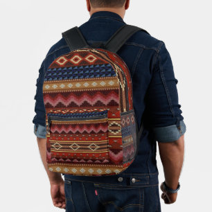 Native American Indian Southwest Colourful Pattern Printed Backpack