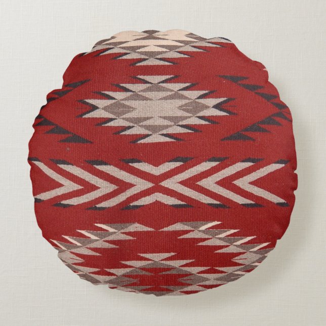 Native American Indian Southwest  Round Cushion (Front)