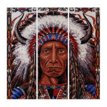Native American Indian Southwest Wall Art Triptych