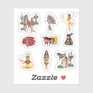 Native American Indian Stickers