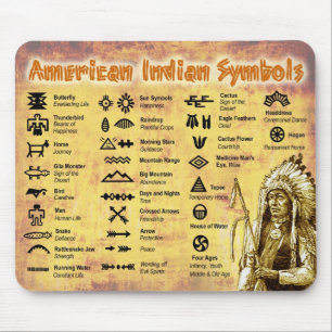 Native American Indian Symbols Mouse Mat