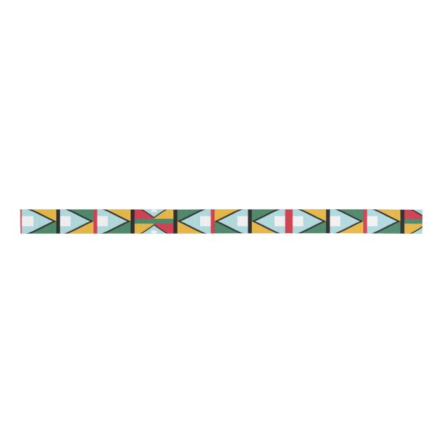 native american indian traditional textile motifs  grosgrain ribbon (Front)