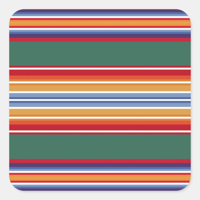 native american indian traditional textile motifs  square sticker (Front)