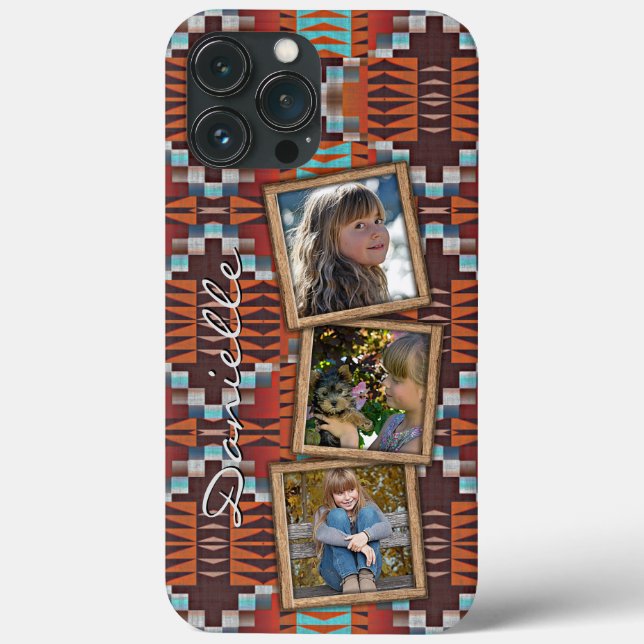 Native American Indian Tribal Pattern Custom Case-Mate iPhone Case (Back)