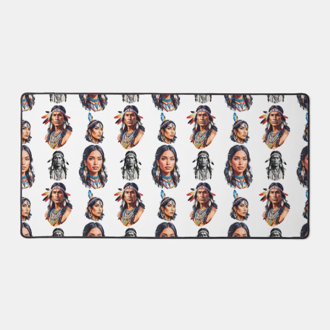 Native American Indian Tribe Pattern Design  Desk Mat (Front)