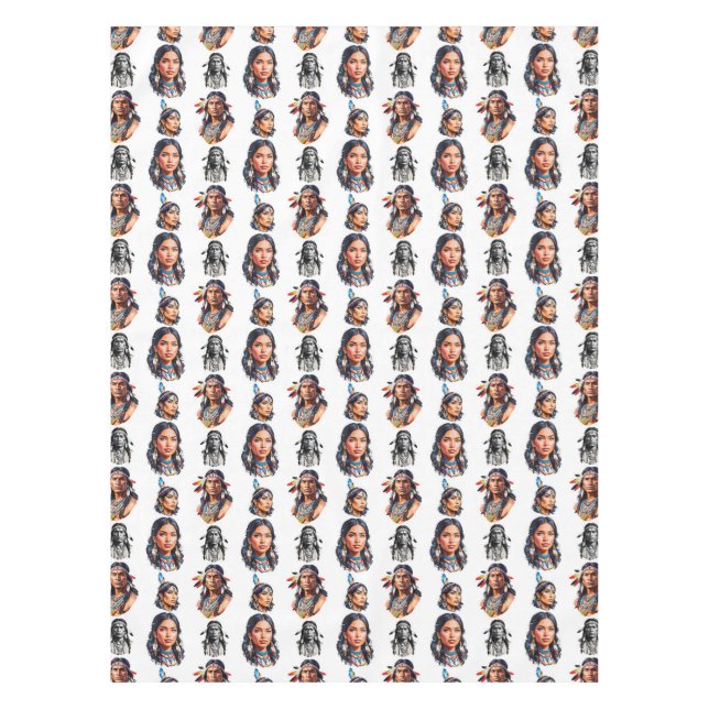 Native American Indian Tribe Pattern Design  Tablecloth (Front)