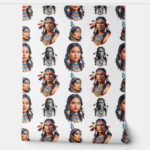 Native American Indian Tribe Pattern Design  Wallpaper