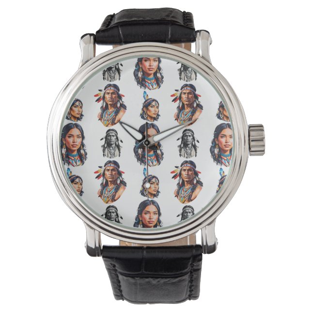 Native American Indian Tribe Pattern Design  Watch (Front)