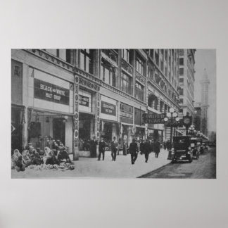 Native American Indian Vendors Seattle WA 1905 Poster