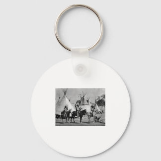 Native American Indian Vintage Portrait Key Ring