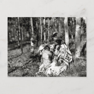 Native American Indian Vintage Portrait Postcard