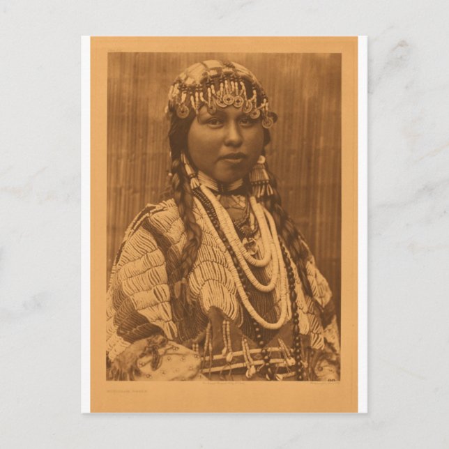 Native American Indian Vintage Portrait Postcard (Front)