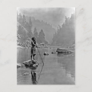 Native American Indian Vintage Portrait Postcard