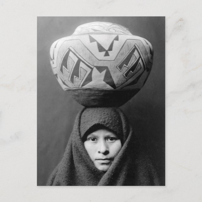 Native American Indian Vintage Portrait Postcard (Front)