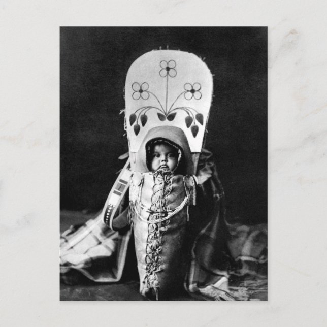 Native American Indian Vintage Portrait Postcard (Front)