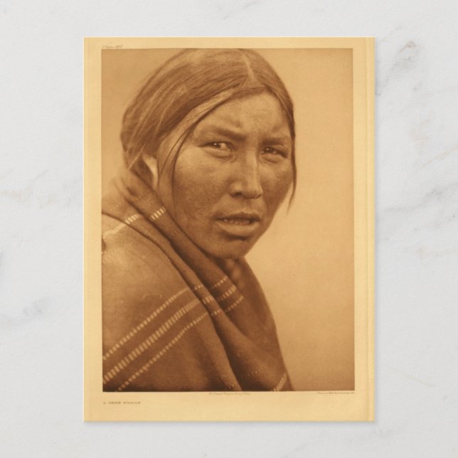 Native American Indian Vintage Portrait Postcard (Front)