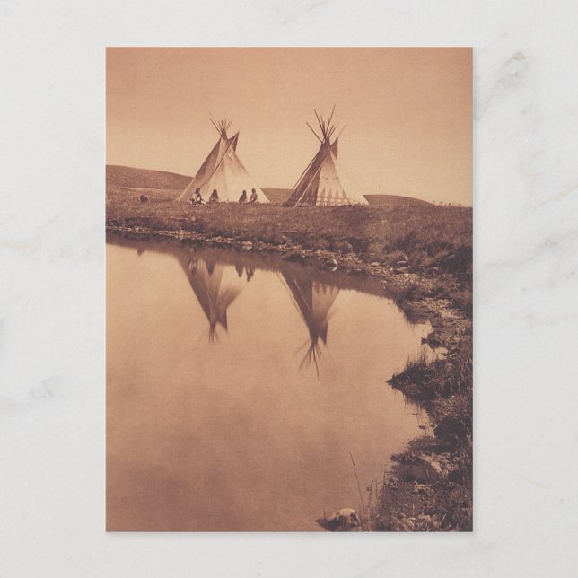 Native American Indian Vintage Portrait Postcard (Front)