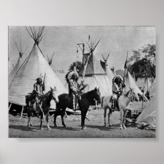 Native American Indian Vintage Portrait Poster