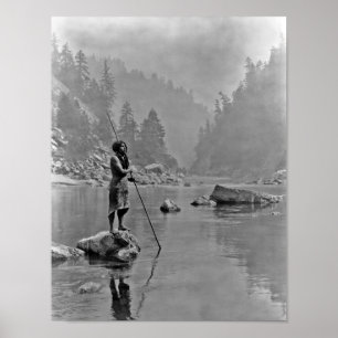 Native American Indian Vintage Portrait Poster