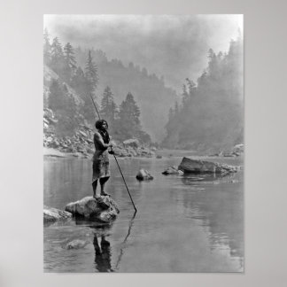 Native American Indian Vintage Portrait Poster
