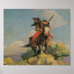 Native American Indian Wild Crow 1896 Art Poster