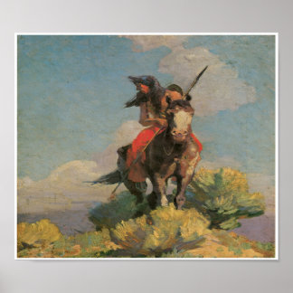 Native American Indian Wild Crow 1896 Art Poster