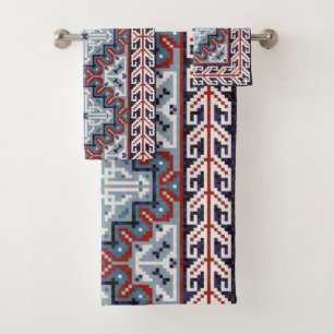 Native American Indians Navajo Pattern Bath Towel Set
