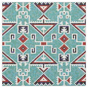Native American Indians Navajo Pattern Fabric