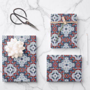 Native American Indians Pattern  Wrapping Paper Sheet