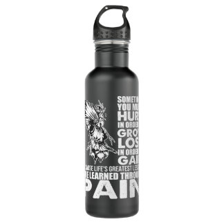 Native American Indigenous INSPIRED CHIEF. PAIN na 710 Ml Water Bottle