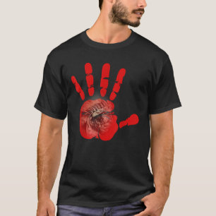 Native American Indigenous Red Hand Indian Blood T T-Shirt