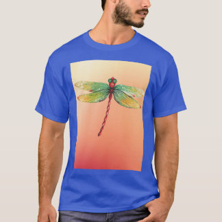 Native American Indigenous Roots Dragonfly Orange  T-Shirt