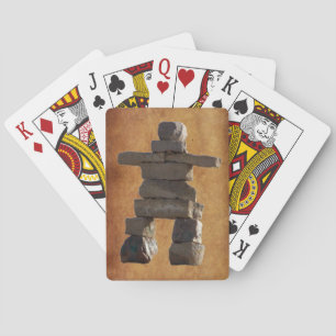 Native American Inuit Eskimo Inukshuk Playing Cards