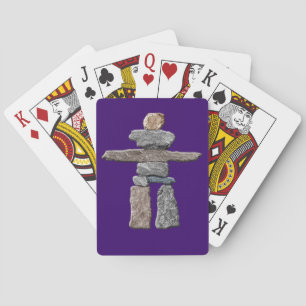 Native American Inuit Eskimo Inukshuk Playing Cards